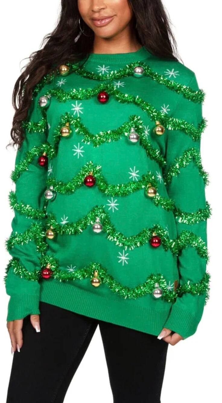 Tipsy Elves Gaudy Garland Ugly Christmas Sweater, Unisex Size 3XL, NWT